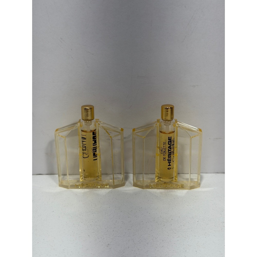 Guerlain Heritage Eau de Toilette lot of 2 Miniature Fragrance 2ml .07oz Vintage